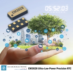 EM Microelectronic enables green IoT with revolutionary ultra-low-power precision Real-Time-Clock